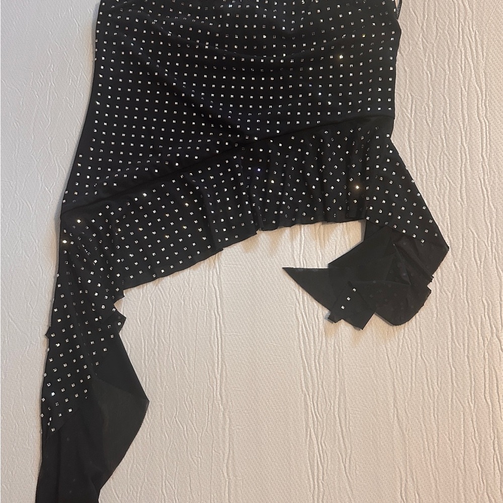 Forever 21 Black and rhinestone Crop Top